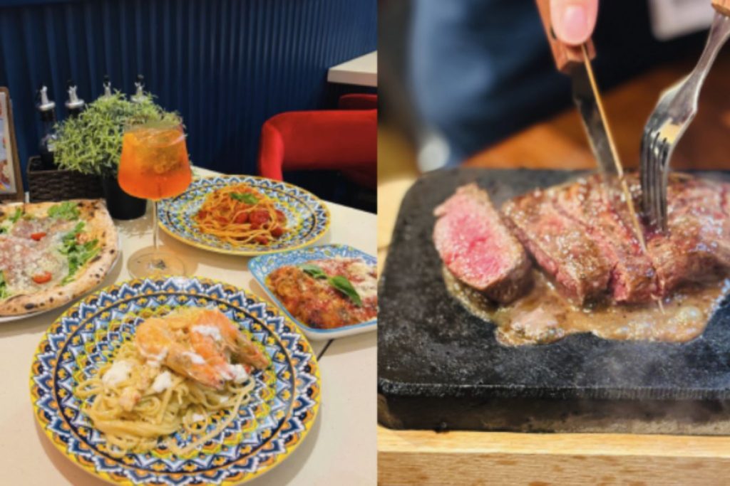 Neapolitan pizza and Okinawan steak